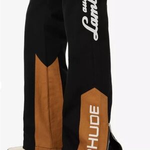 RHUDE Lamborghini Black and Tan Pants-NWT-Men's Size XL